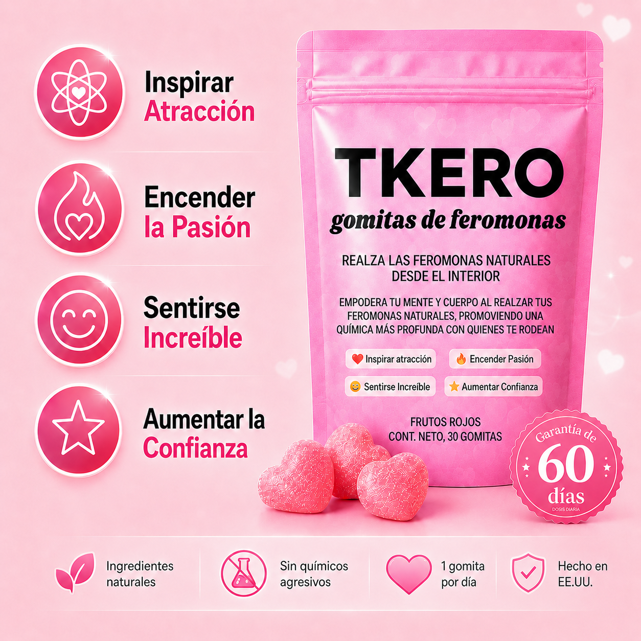 Gomitas de Feromonas — Mayor Atracción, Confianza y Deseo